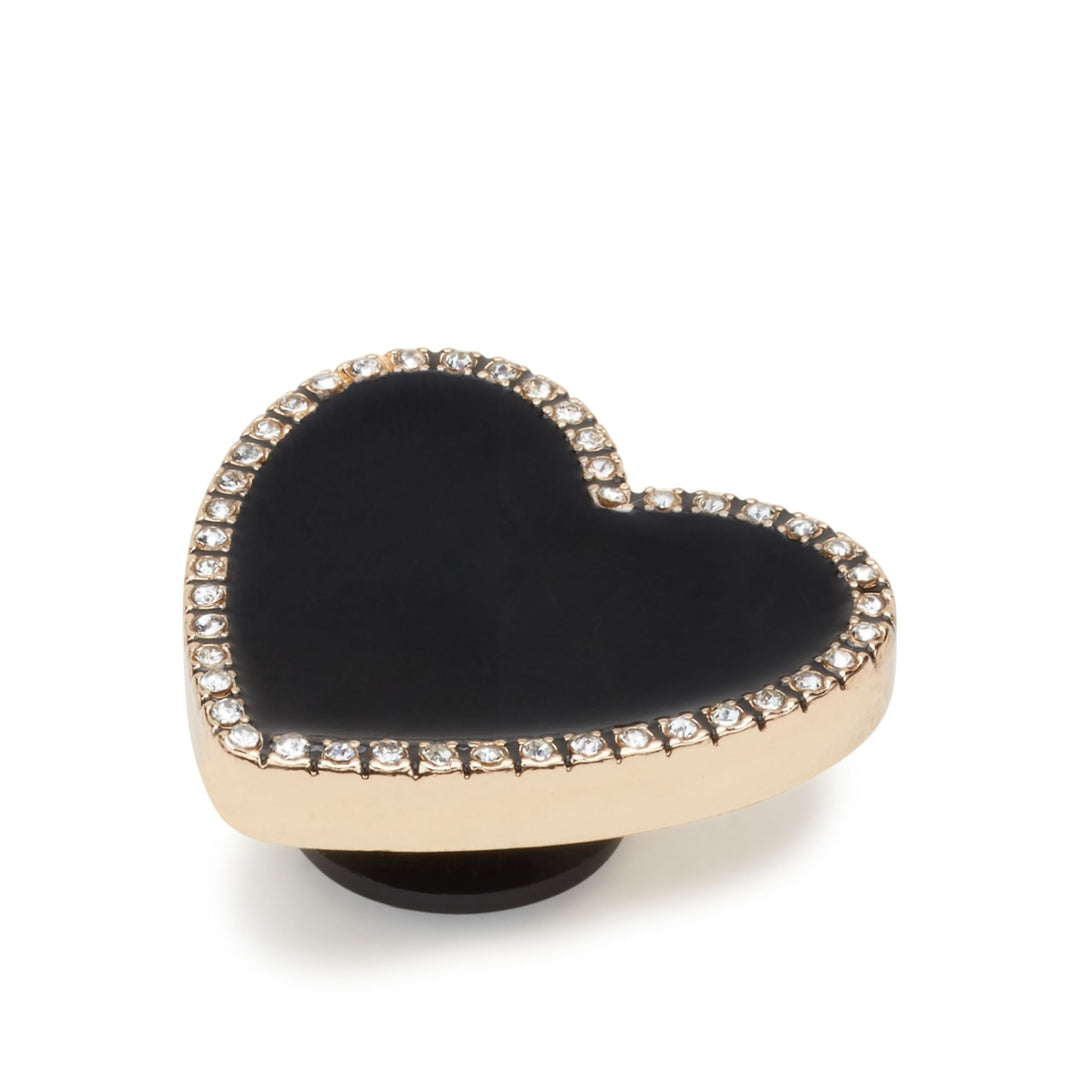 JIBBITZ™ BLACK HEART WITH GOLD OUTLINE
