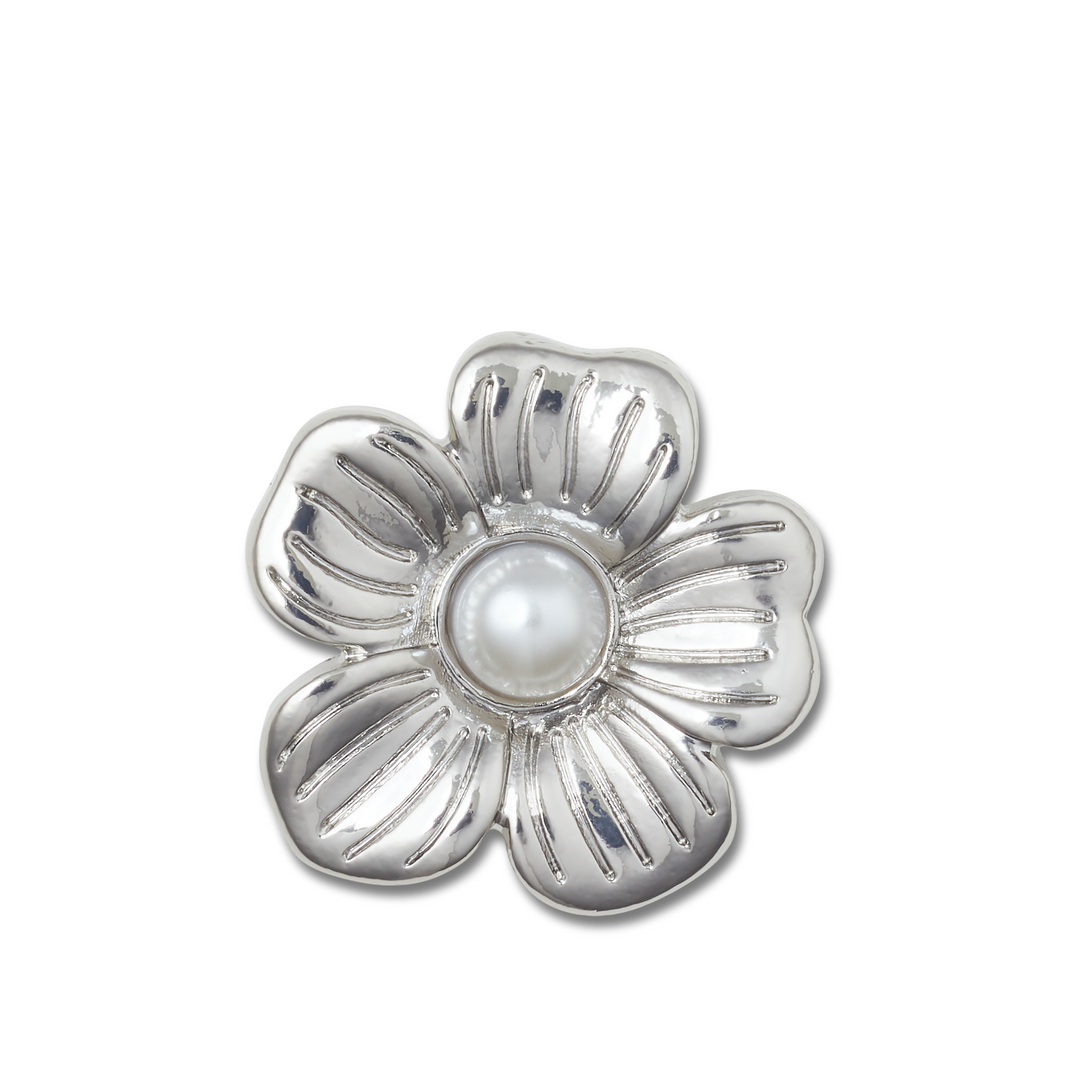 ตัวติดรองเท้า JIBBITZ™ SILVER MONOCHROME DAISY 2
