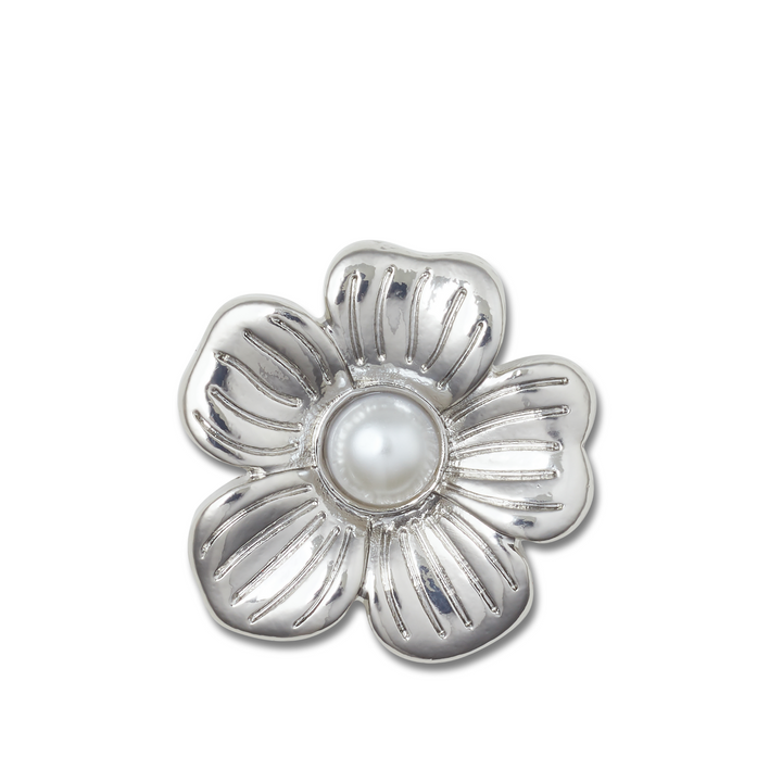 ตัวติดรองเท้า JIBBITZ™ SILVER MONOCHROME DAISY 2