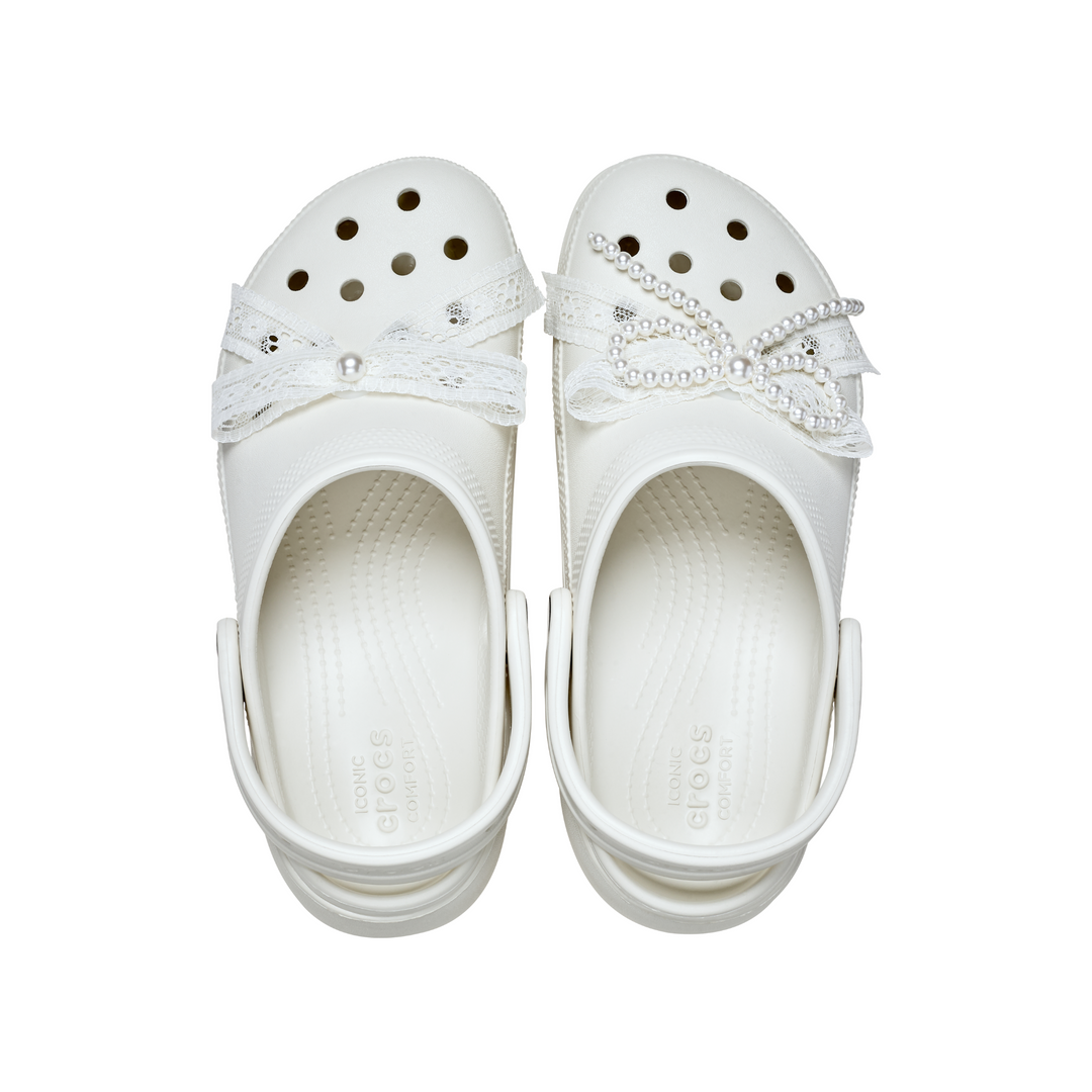 WOMEN'S CLASSIC PEARLY LACE PLATFORM CLOG
