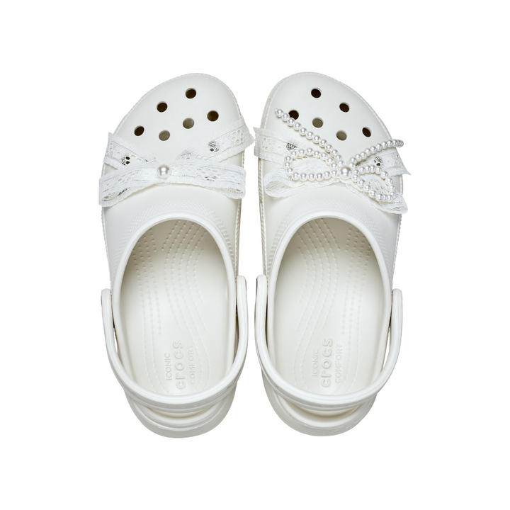 WOMEN'S CLASSIC PEARLY LACE PLATFORM CLOG
