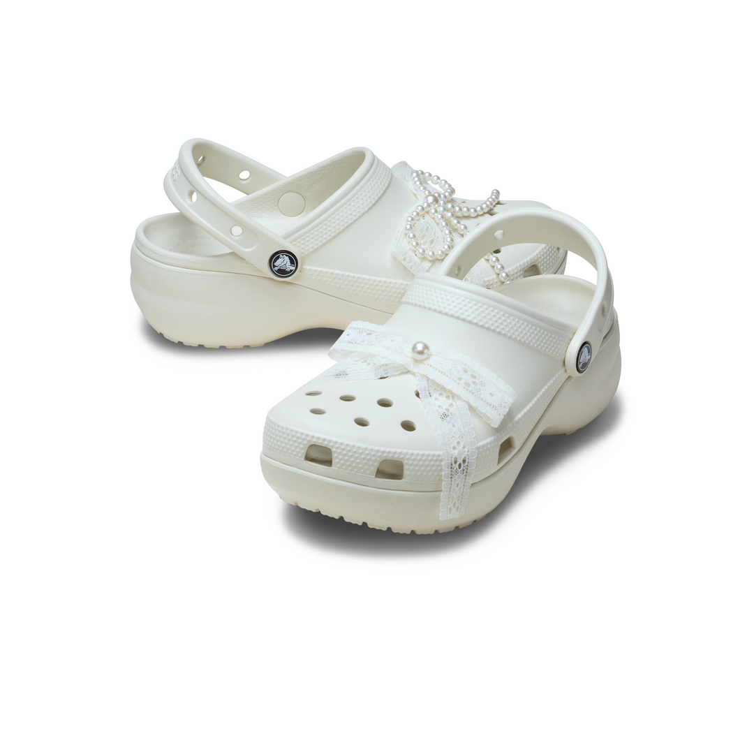 WOMEN'S CLASSIC PEARLY LACE PLATFORM CLOG