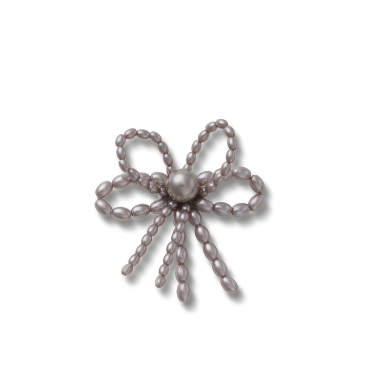 ตัวติดรองเท้า JIBBITZ™ BLACK PEARL BEADED BOW