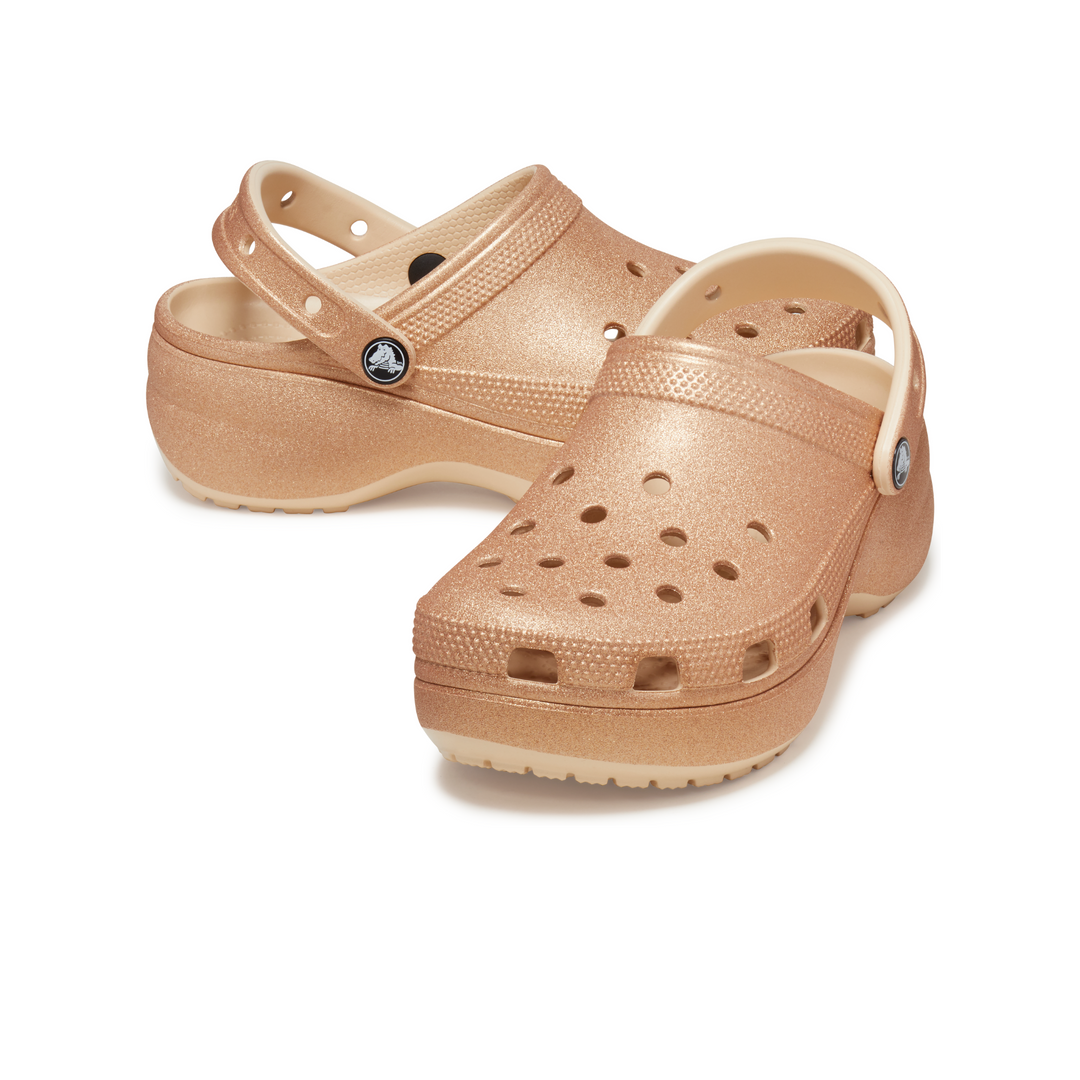 Grey platform crocs hotsell