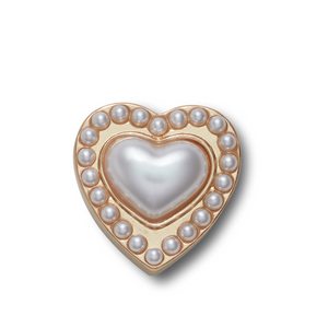 JIBBITZ™ GOLD PEARL HEART
