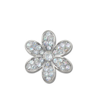 JIBBITZ™ SILVER MONOCHROME DAISY 1