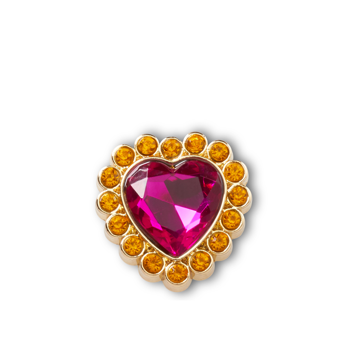 JIBBITZ™ PINK STUDDED HEART