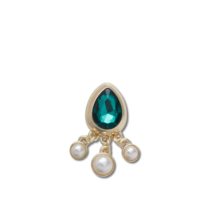 JIBBITZ™ EMERALD TEAR DROP WITH PEARLS