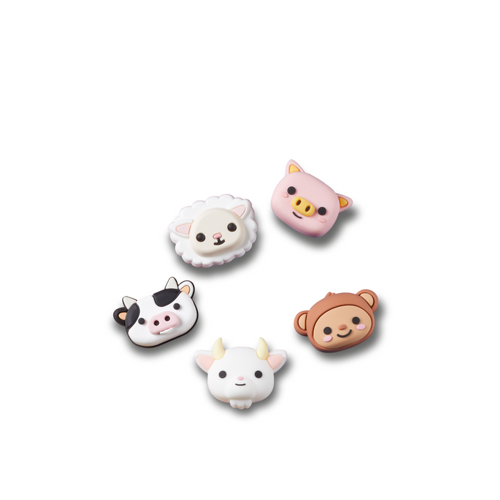 JIBBITZ™ CUTIE ANIMAL FACES 5 PACK