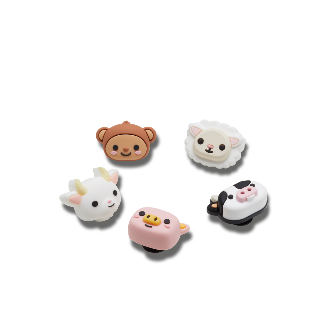 JIBBITZ™ CUTIE ANIMAL FACES 5 PACK