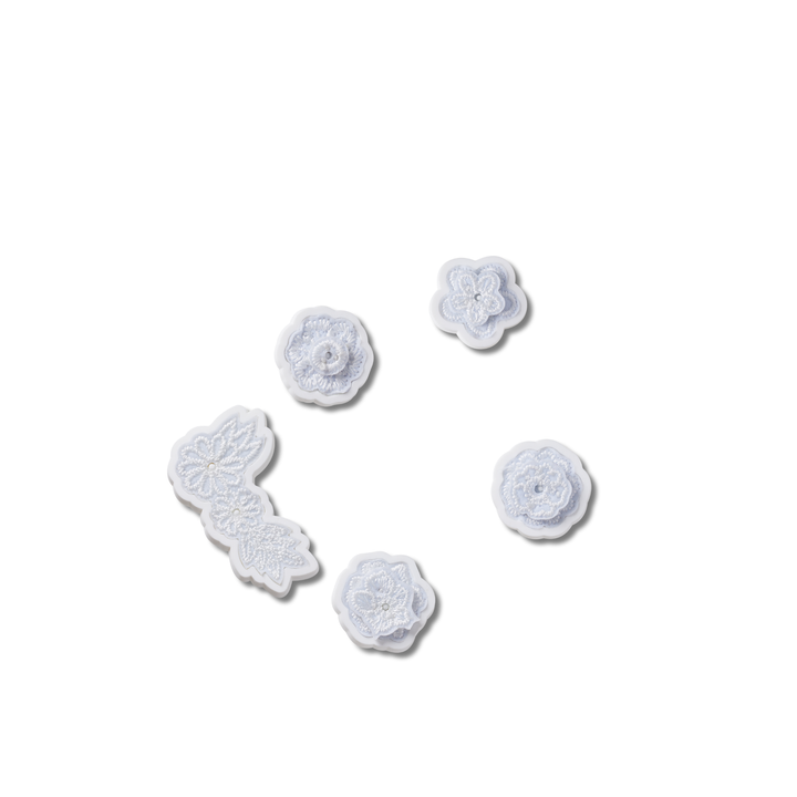 JIBBITZ™ WHITE ELEGANT FLORAL 5 PACK