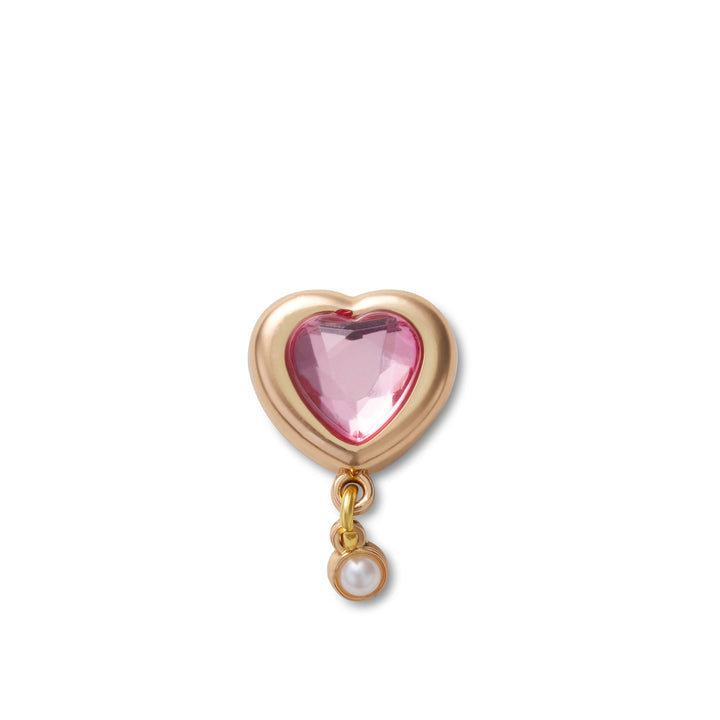 ตัวติดรองเท้า JIBBITZ™ GOLD HEART GEM WITH PEARL