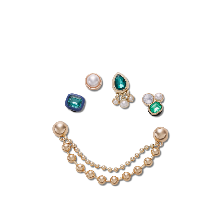 JIBBITZ™ EMERALD PEARL GEM 5 PACK