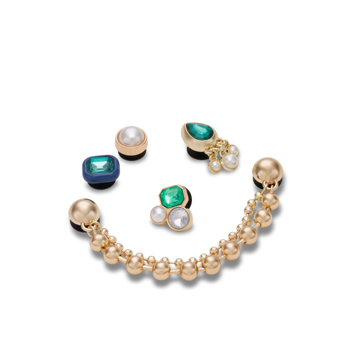 JIBBITZ™ EMERALD PEARL GEM 5 PACK