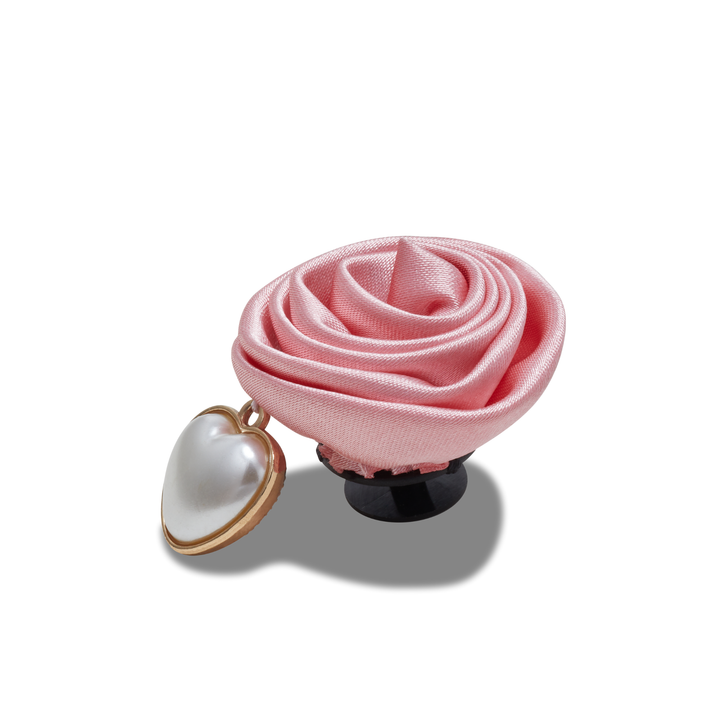 JIBBITZ™ PINK ROSE WITH PEARL DROP