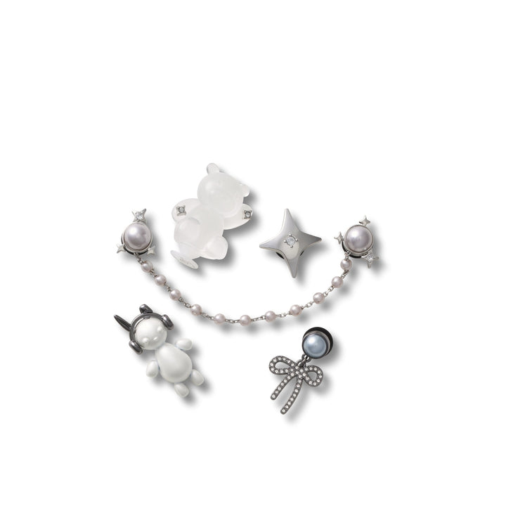 JIBBITZ™ SILVER CUTE PUNK 5 PACK