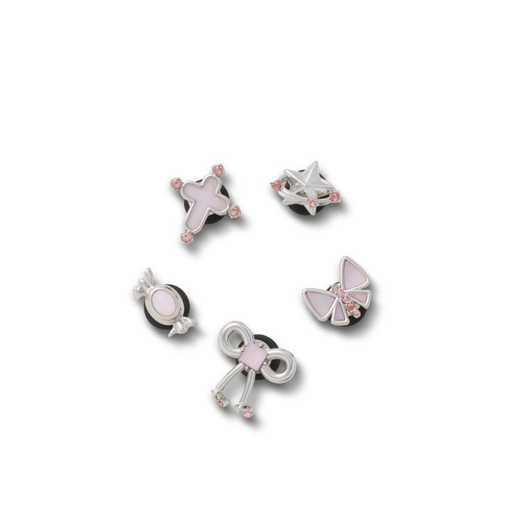 JIBBITZ™ SILVER AND PINK 5 PACK
