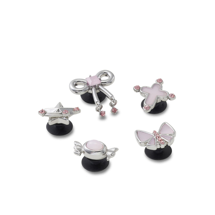 JIBBITZ™ SILVER AND PINK 5 PACK