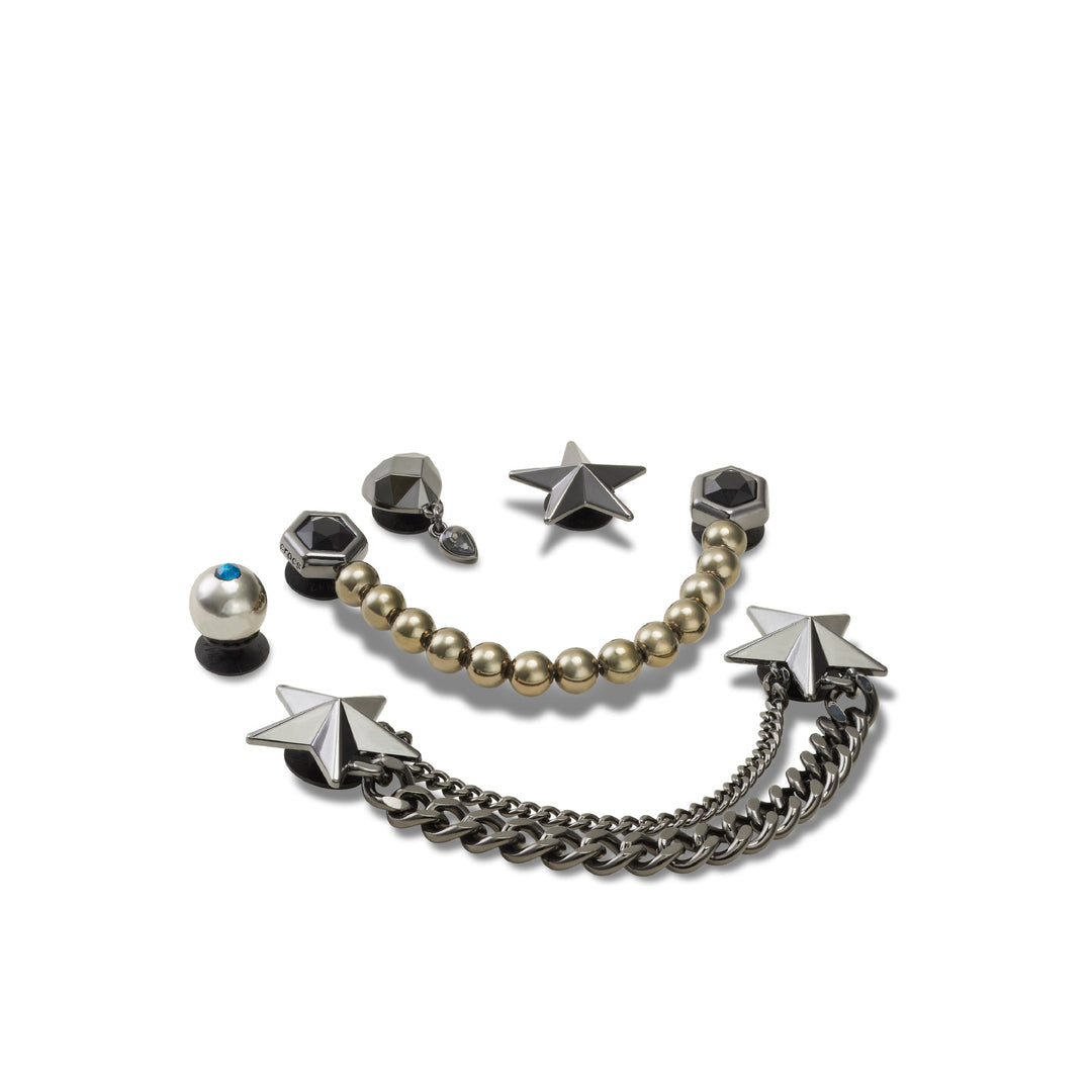 ตัวติดรองเท้า JIBBITZ™ PUNK GUNMETAL 5 PACK