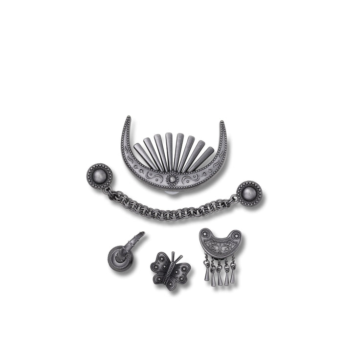JIBBITZ™ SILVER METAL MIX 5 PACK