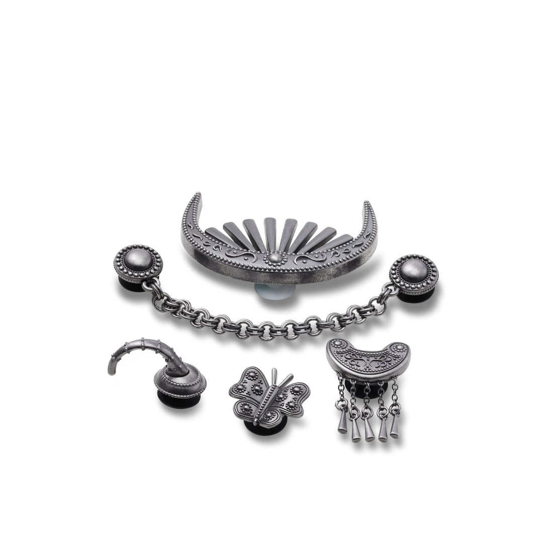 JIBBITZ™ SILVER METAL MIX 5 PACK