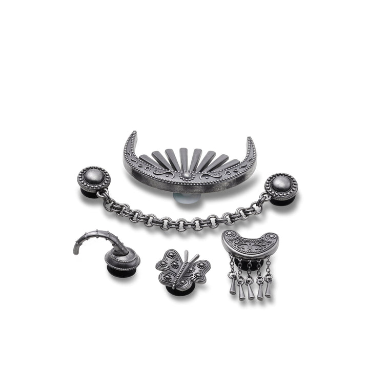 JIBBITZ™ SILVER METAL MIX 5 PACK
