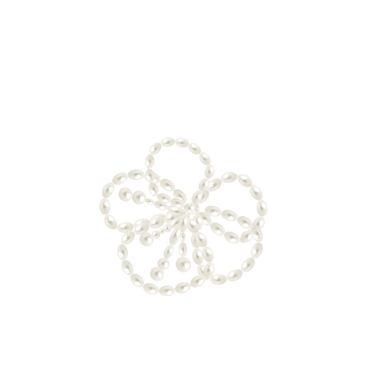 ตัวติดรองเท้า JIBBITZ™ WHITE PEARL BEADED FLORAL