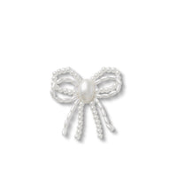 JIBBITZ™ WHITE PEARL BEADED BOW