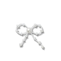 JIBBITZ™ WHITE LARGE PEARL BEADED BOW