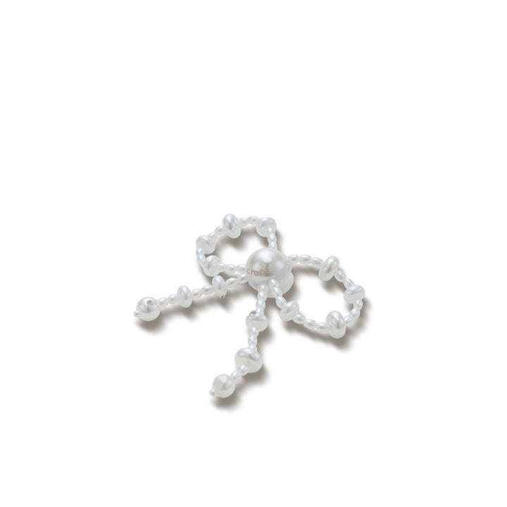 ตัวติดรองเท้า JIBBITZ™ WHITE LARGE PEARL BEADED BOW