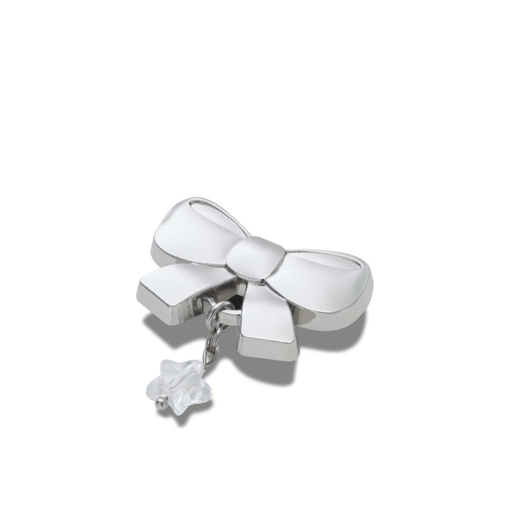 ตัวติดรองเท้า JIBBITZ™ INDIE SILVER BOW DANGLE