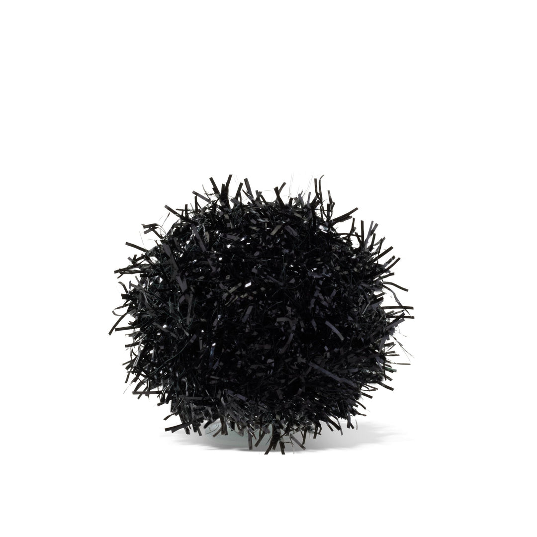 JIBBITZ™ BLACK TINSEL POM