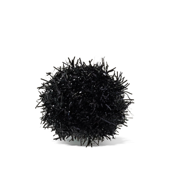 JIBBITZ™ BLACK TINSEL POM