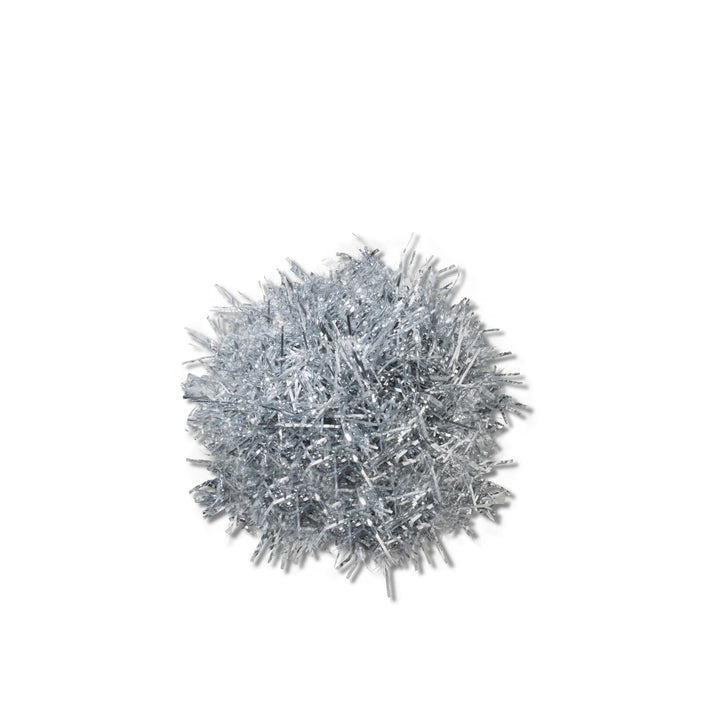 JIBBITZ™ SILVER TINSEL POM