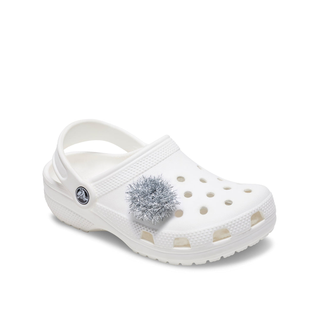 JIBBITZ™ SILVER TINSEL POM