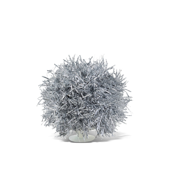 JIBBITZ™ SILVER TINSEL POM