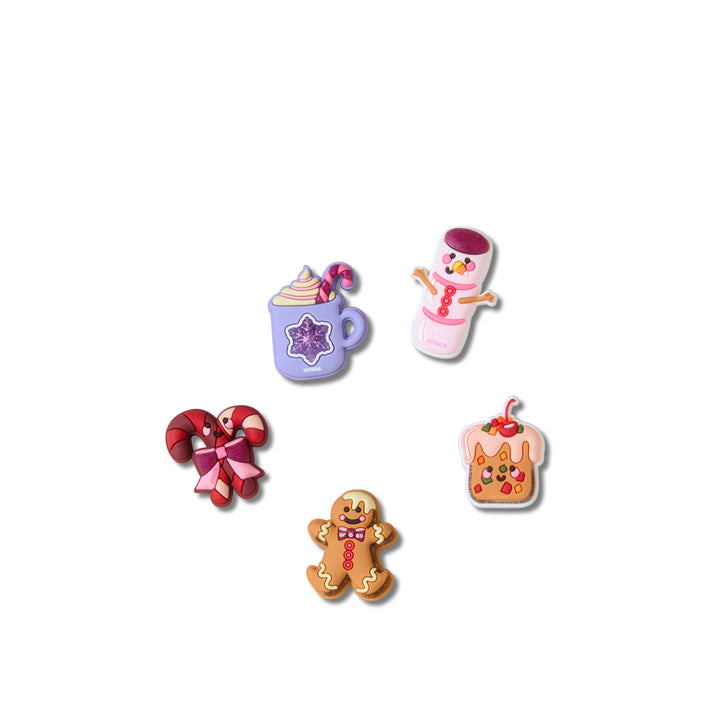 ตัวติดรองเท้า JIBBITZ™ CUTE WINTER FOODS 5 PACK