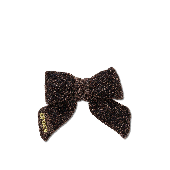 JIBBITZ™ BROWN GLITTER BOW