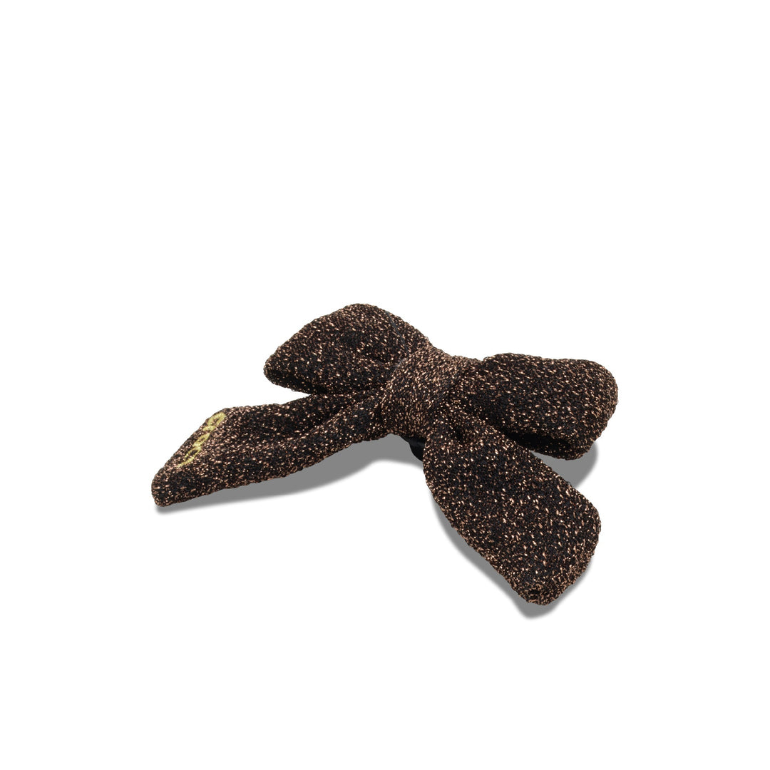 JIBBITZ™ BROWN GLITTER BOW