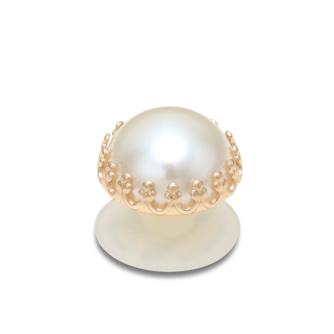 JIBBITZ™ PEARL WITH GOLD ACCENTS