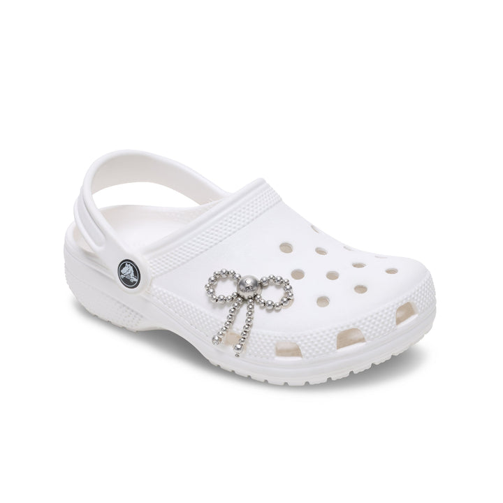 ตัวติดรองเท้า JIBBITZ™ SILVER BEADED BOW