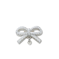 JIBBITZ™ WHITE AND GOLD BOW SMT GEM