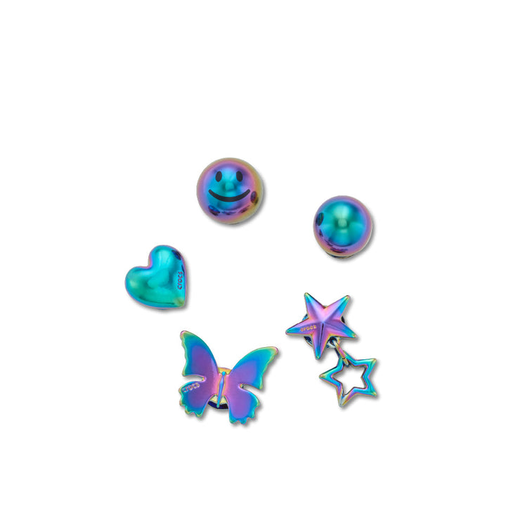 ตัวติดรองเท้า JIBBITZ™ IRIDESCENT META 5 PACK