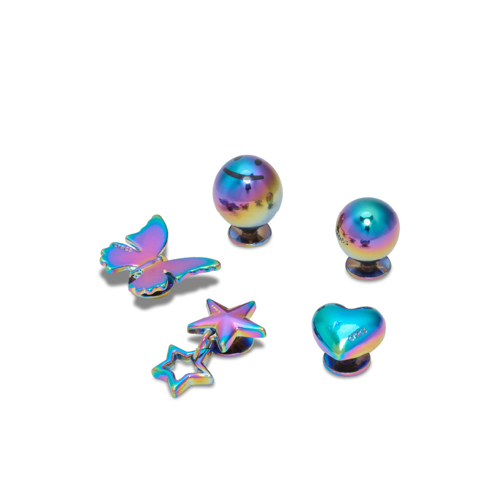 ตัวติดรองเท้า JIBBITZ™ IRIDESCENT META 5 PACK