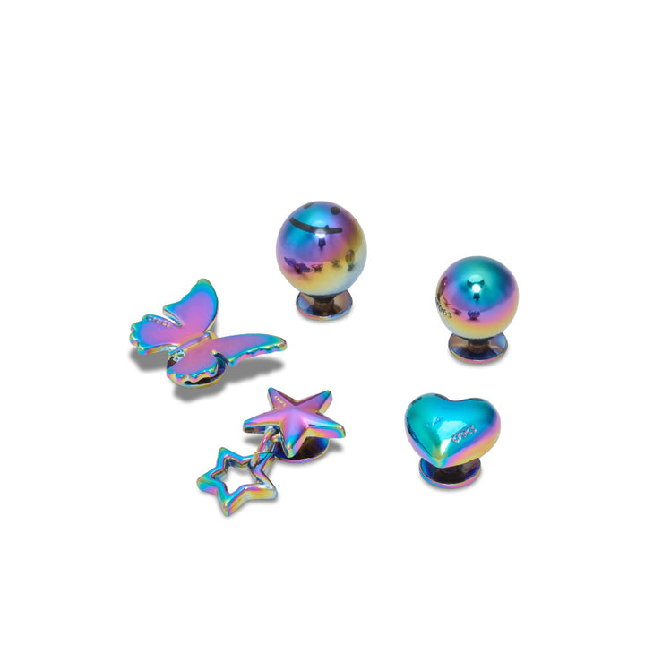 ตัวติดรองเท้า JIBBITZ™ IRIDESCENT META 5 PACK