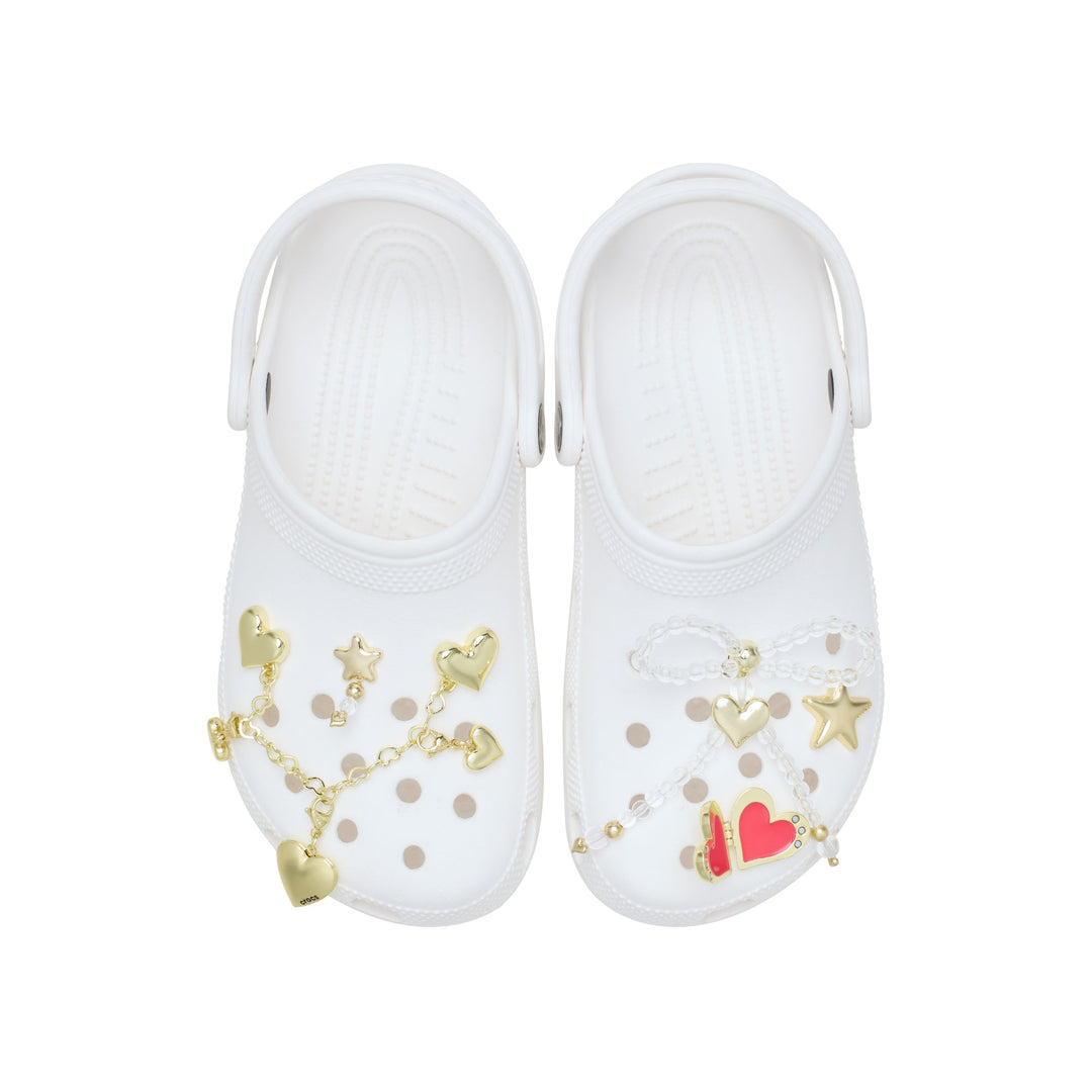 ตัวติดรองเท้า JIBBITZ™ GOLD HEARTS AND STARS 5 PACK