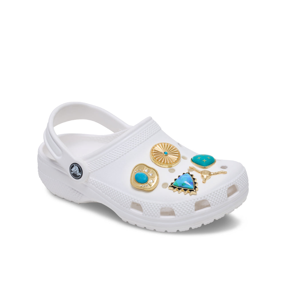 ตัวติดรองเท้า JIBBITZ™ GOLD TURQUOISE WESTERN 5 PACK