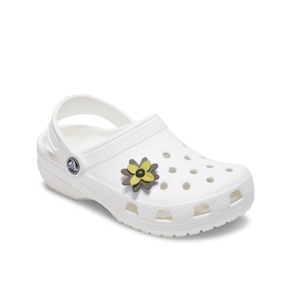 JIBBITZ™ FAUX LEATHER GREEN FLOWER