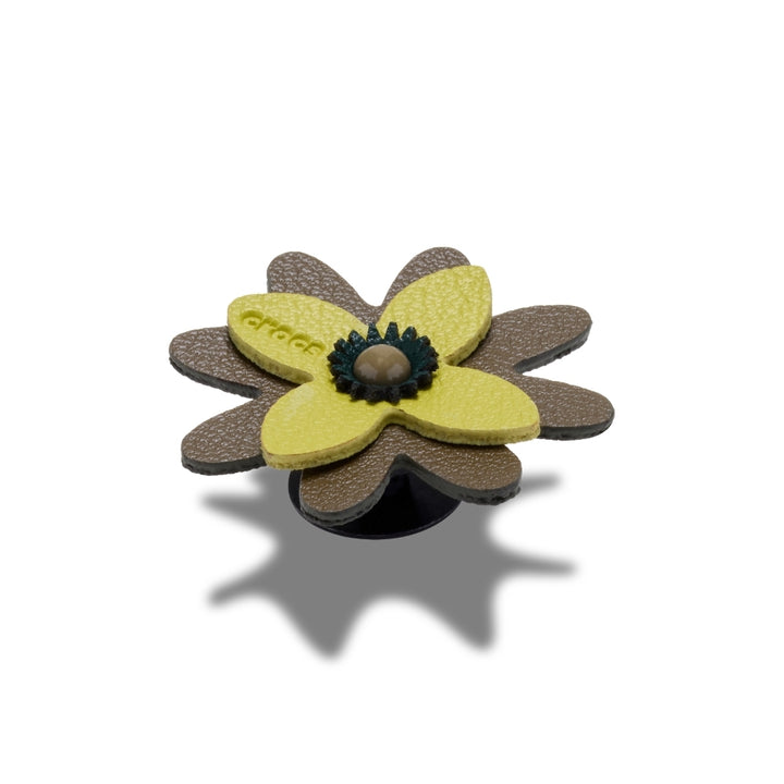 JIBBITZ™ FAUX LEATHER GREEN FLOWER