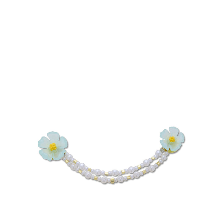 ตัวติดรองเท้า JIBBITZ™ BLUE FLOWER AND PEARL CHAIN